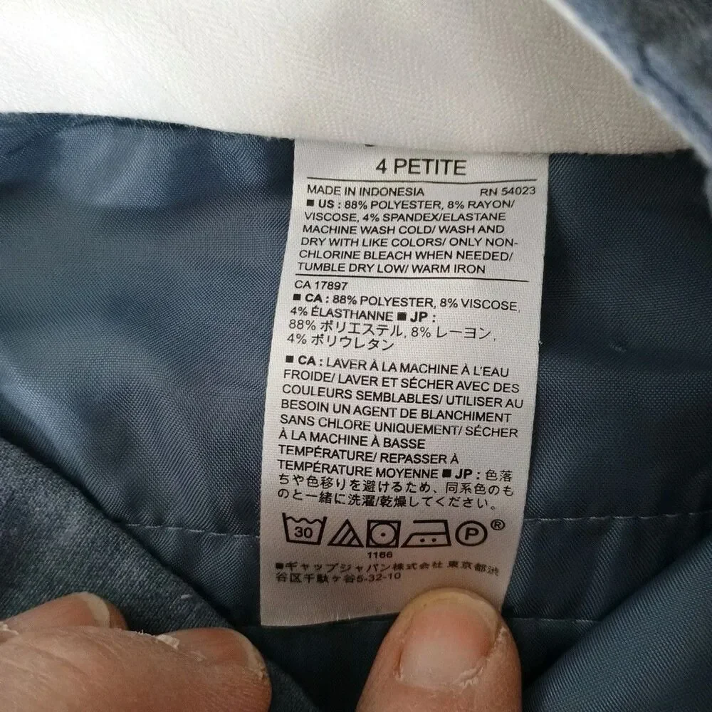 Banana Republic Ryan Dress Pants Womens Size 10P Grayish Blue 31x27 Career - Picture 8 of 9